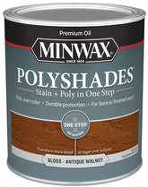 Minwax PolyShades 61440444 Wood Stain and Polyurethane, Antique Walnut, Liquid, 1 qt, Can